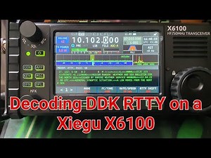 Decoding DDK RTTY on a Xiegu X6100