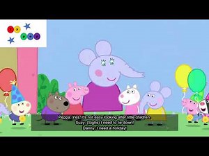 Peppa Pig Edmond's Elephant Birthday with subtitles