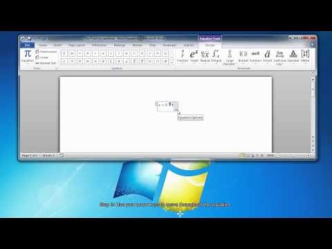 How To Create Equations in Microsoft Word