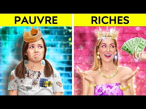 DEVENIR UNE PRINCESSE ? || Riche vs pauvre : astuces parentales créatives ! Bricolage par 123 GO !