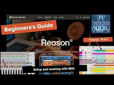 Reason 12 for beginners #1 Tutorial (1 of 4) (Reason Studios) setup & working with Midi