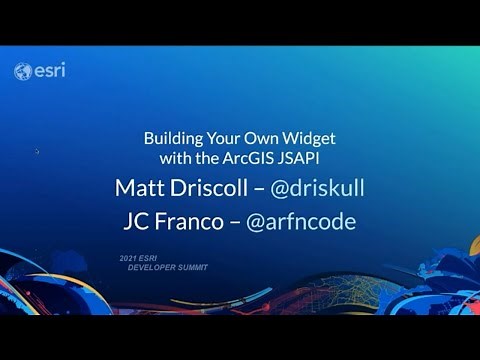 ArcGIS API for JavaScript: Building Your Own Widget