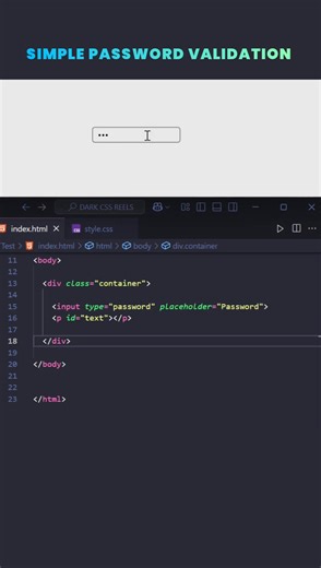 Simple Password Validation with Inline JavaScript