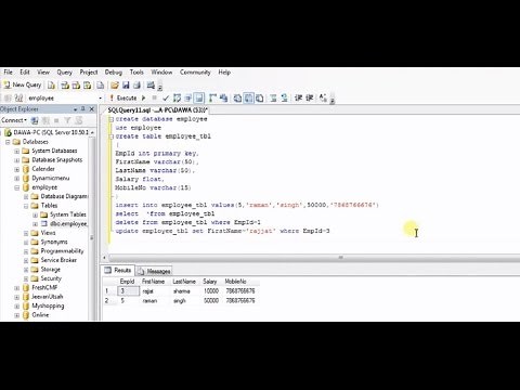 How to create Table,Insert,Update,Delete in SQL Server very easy steps
