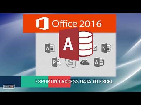 Exporting Tables, Queries and Reports from Access to Excel in Access 2016