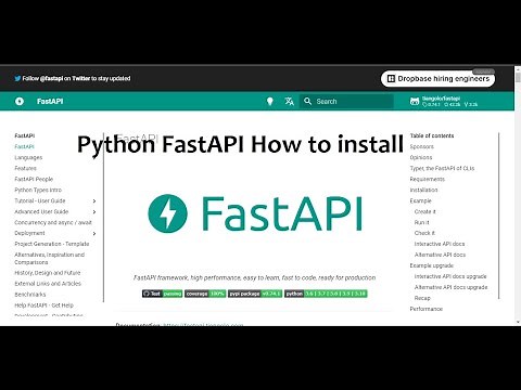 Python FastAPI How to install