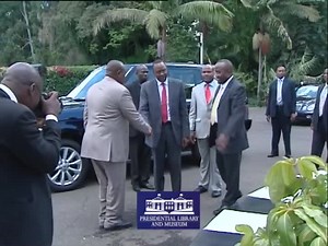 520K views · 6.8K reactions | Before the end of his term, President Mwai Kibaki welcomed and gave a tour of State House to then President elect Uhuru Kenyatta and his deputy William Ruto on 14th March 2013. #MwaiKibaki | Presidential Library and Museum | Facebook