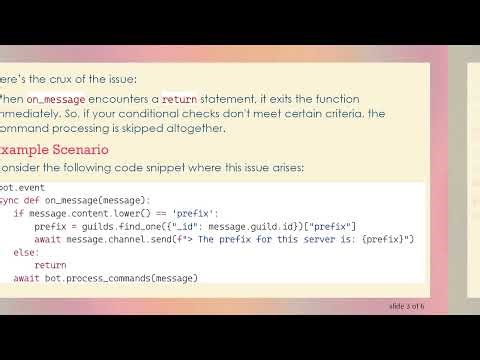 Resolving Discord Bot Commands Not Working with on_message Event