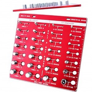 Thread Checker, Nut and Bolt Thread Checker, Metric/Standard Bolt and Nut Size Identifier Gauge [DS-28]
