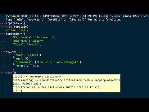 Introduction to Python Dictionaries: Python Basics