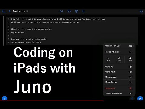 Python Coding on your iPad with Juno | Jupyter/Python IDE app by Rational Matter