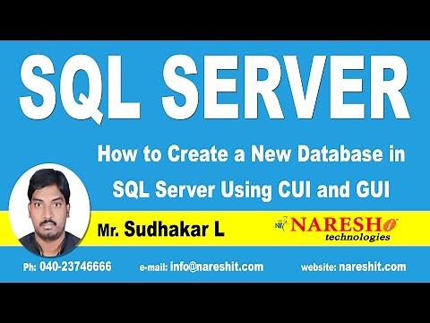 How to Create a New Database in SQL Server Using CUI and GUI | MSSQL Training