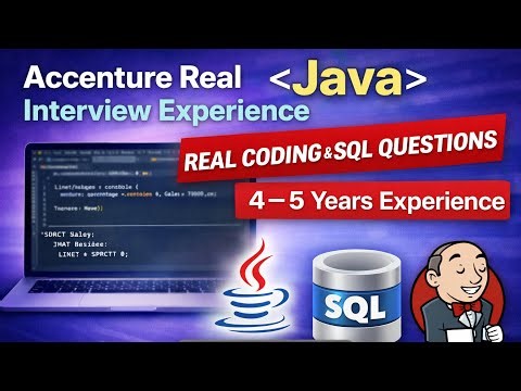Accenture Real Interview Experience | Java Developer (3-5 Years)🔥| Application Developer