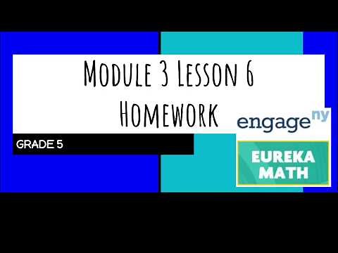 Engage NY // Eureka Math Grade 5 Module 3 Lesson 6 Homework