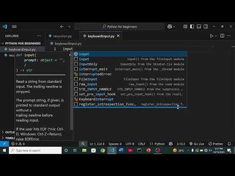 Keyboard Input in Python explained under 5 minutes