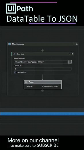 UiPath Tutorial: Convert DataTable to JSON with Inline Code | DataTable to JSON Conversion