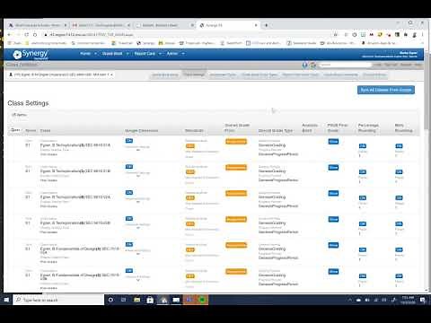 Synergy Gradebook Setup W/ Comment Codes