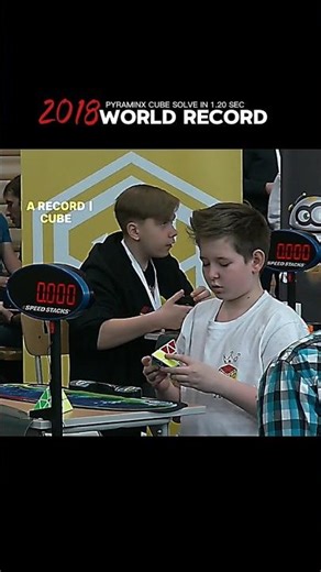 Cube ( Pyraminx ) solve 1.20 seconds world record #shorts #viral #cube #rubikscube