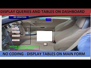 Ms Access Project | How to display Tables and Queries on main form Dashboard without coding