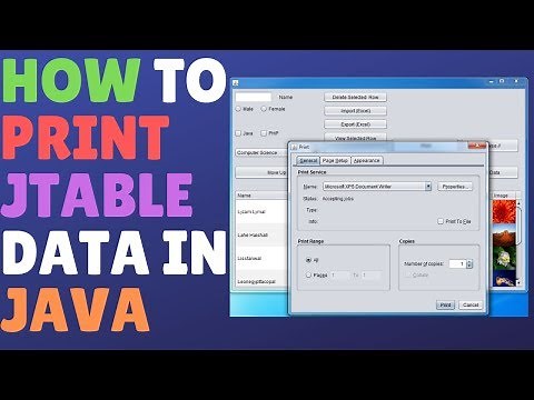 How To Print Jtable Data In Java Swing GUI Application - Netbeans