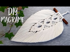 DIY como hacer una PLUMA en MACRAME (paso a paso) | DIY Macrame Feather Tutorial