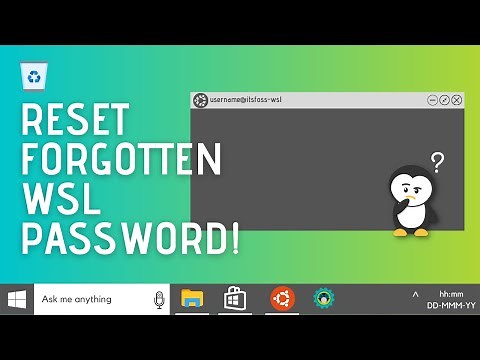 Reset Forgotten Ubuntu Linux Password on WSL