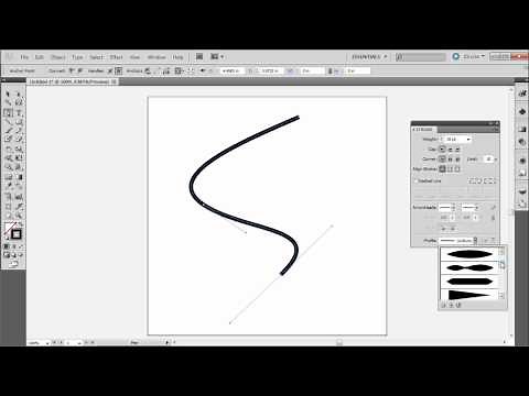 60 Second Illustrator Tutorial : Tapered and Elegant Lines -HD-