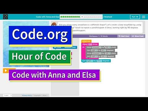 Code with Anna and Elsa Level 11 Code.org Hour of Code Tutorial Answers