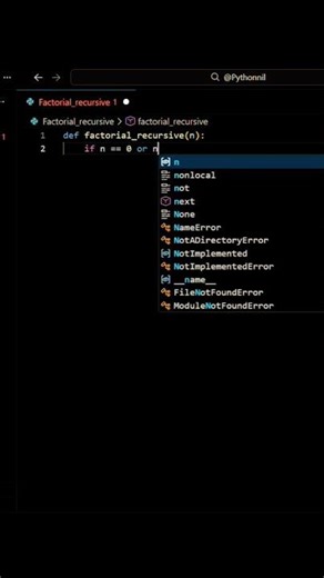Recursive Factorial in Python 🔄🐍