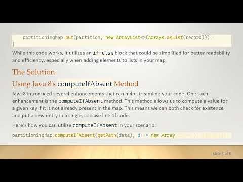 Enhancing Java Maps for Efficient Item Management
