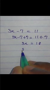 Algebra Basics: Solve 3x − 7 = 11 Explained Fast