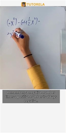 Simplifying x² - 4½x²: Easy Polynomial Algebra #Math #AlgebraicExpressions