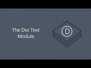 The Divi Text Module