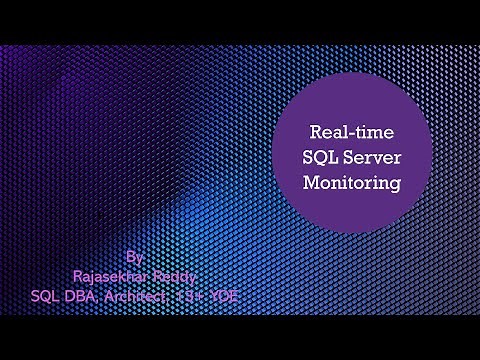 1. How to monitor sql server in real-time