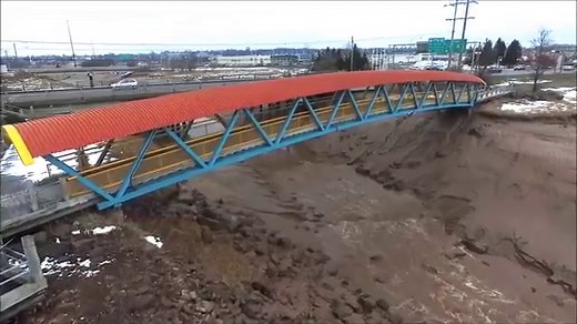 Drone camera captures surfer riding the Tidal Bore