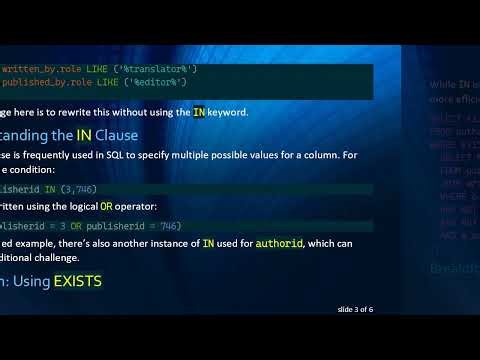 How to Write SQL Queries Without Using IN Statements