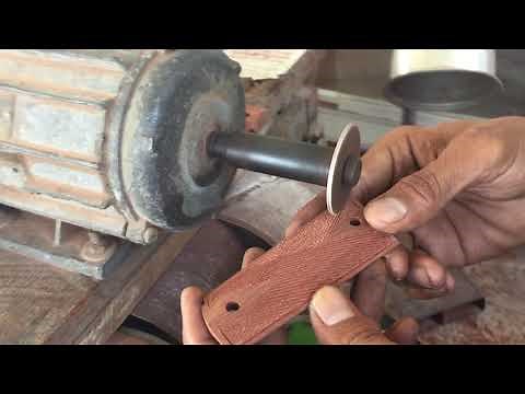 How to do checkering on 1911 wood grips by DIY handmade machine tool