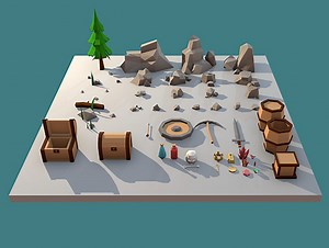 Stones and buried treasure | 3D Fantasy | Unity Asset Store