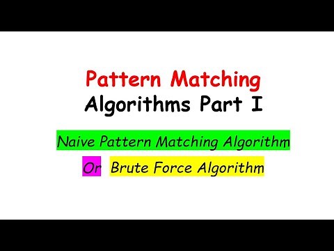 Pattern Matching Algorithm - Naive or Brute Force | Strings | Data Structure