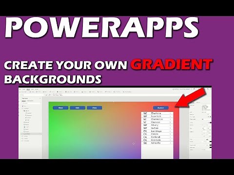 PowerApps | Gradient Backgrounds or Toolbars using CSS!