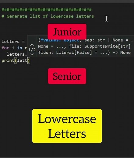 How to work with 'lowercase letters' in Python
