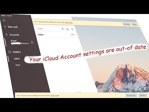 Fix iCloud account settings are out-of-date on Windows 10