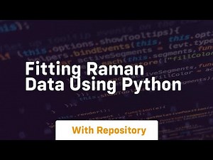 Fitting raman data using python