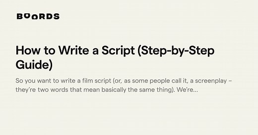 How to Write a Script (Step-by-Step Guide) | Boords