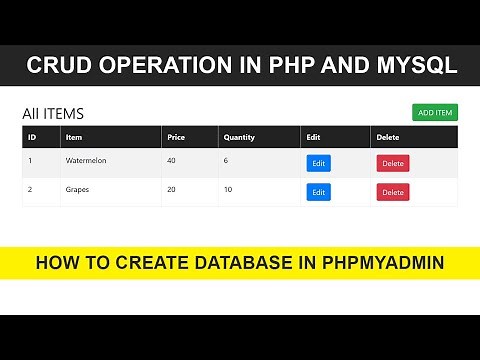 PHP CRUD APP | How to Create Database in PHPMYADMIN #2