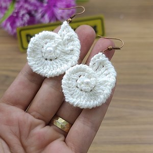 26K views · 339 reactions | Easy Crochet Sea Shell Earring Tutorial | Decor And Knitting | Facebook