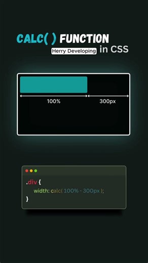 Stop Hardcoding Sizes! Use CSS calc() Instead #shorts #shortsvideo #video #css3 #html5 #ai #tools