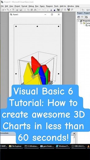 Visual Basic 6 Tutorial: How to create awesome 3D Charts in less than 60 seconds!