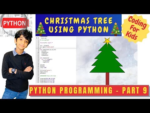 Coding For Kids | Python Programming Tutorial | Draw "Christmas Tree" using Python code