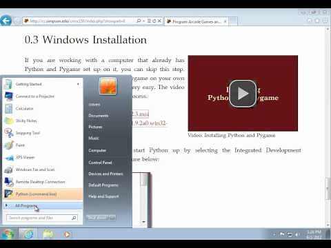 Install Python and Pygame